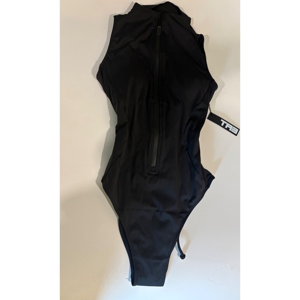 TA3 Sleeveless Surfy Shapewear One Piece Swimsuit Black Size Large NWT